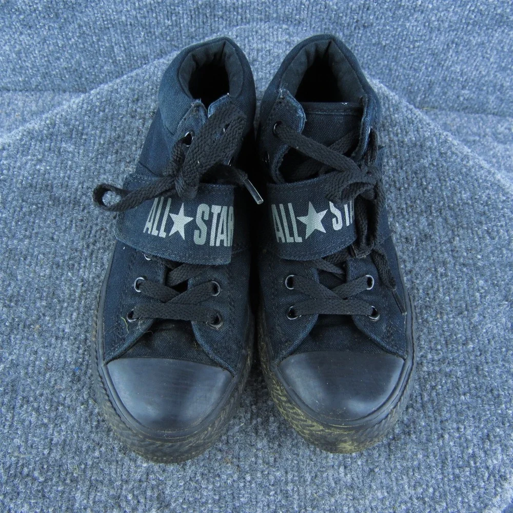 Converse Boys Sneaker Shoes Athletic‎ Black Fabric Lace Up Size Y 3 Medium
